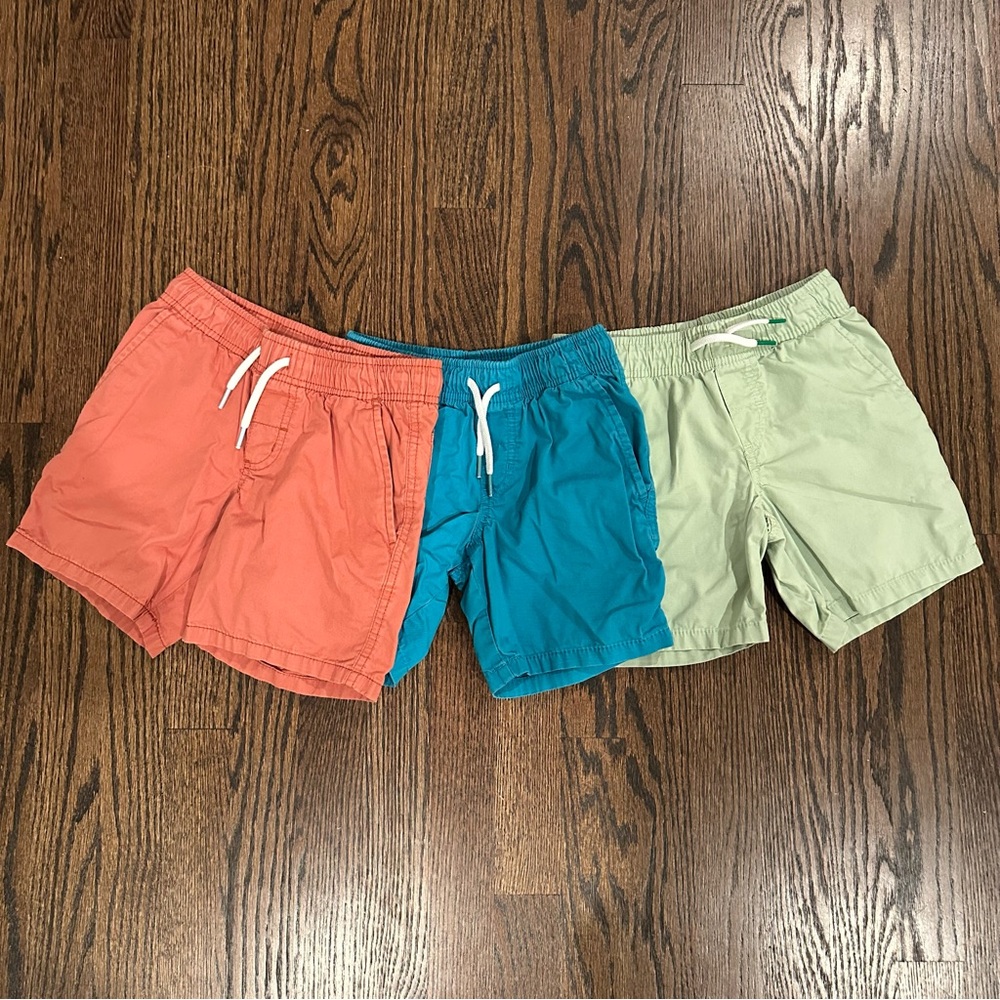 Cat And Jack Boys Pull On Khaki Shorts Bundle (3 Pair) Size XS 4/5
